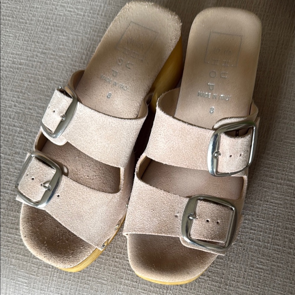 Shoe Shop Italian Women's Beige Suede Sandals